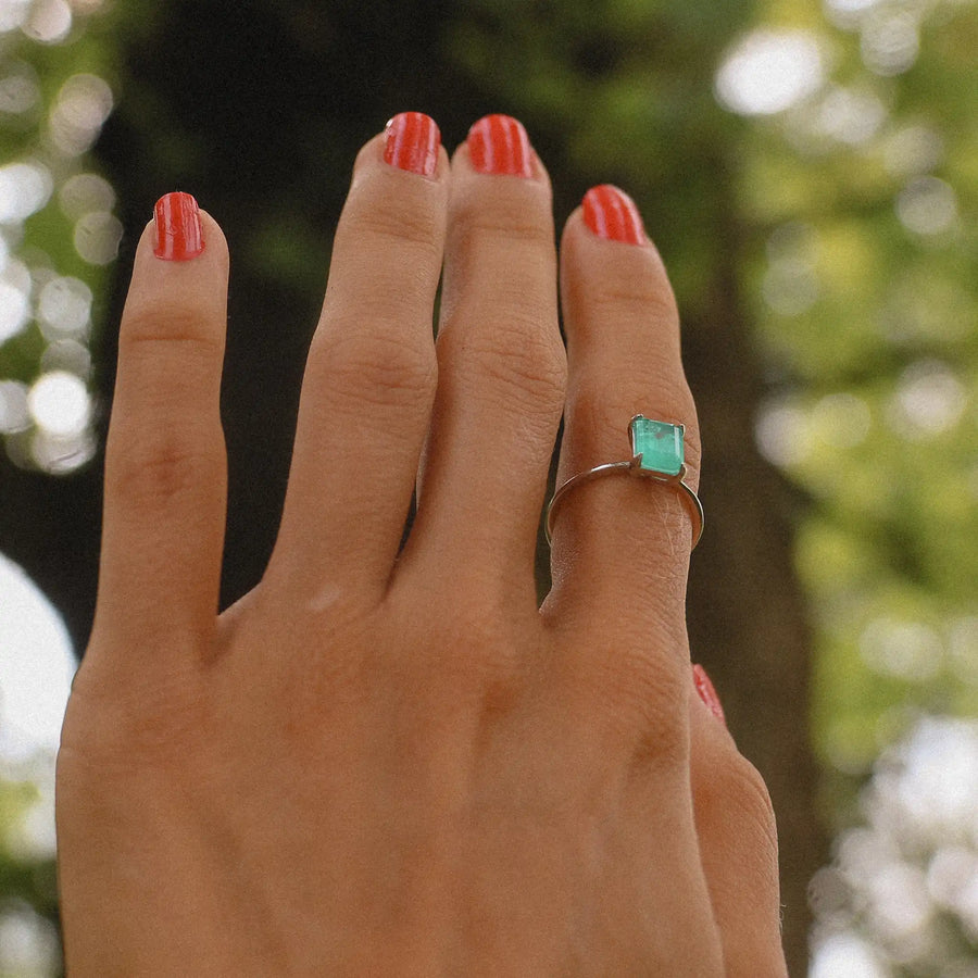 Silver tourmaline ring - womens gemstone jewellery by Australian jewellery brands indie and Harper 