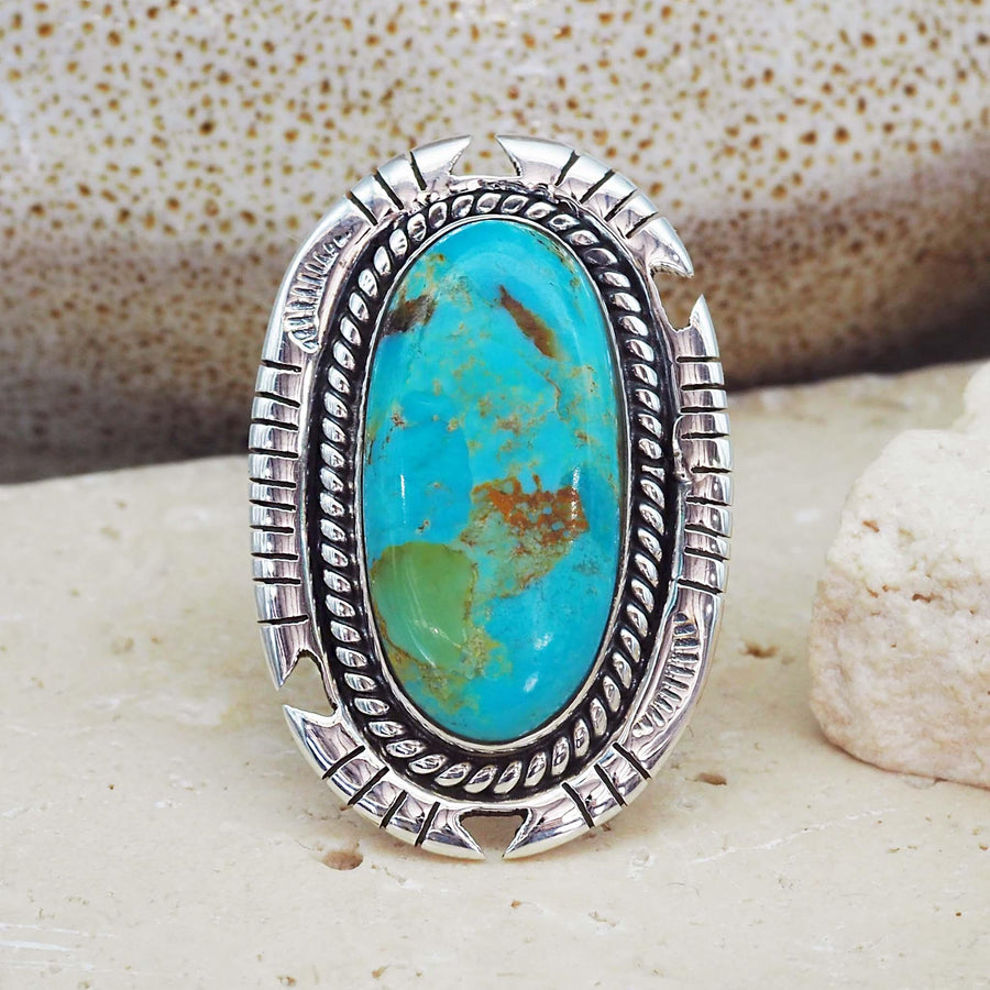 sterling silver Turquoise Ring - womens turquoise jewellery by Australian jewellery brands indie and harper