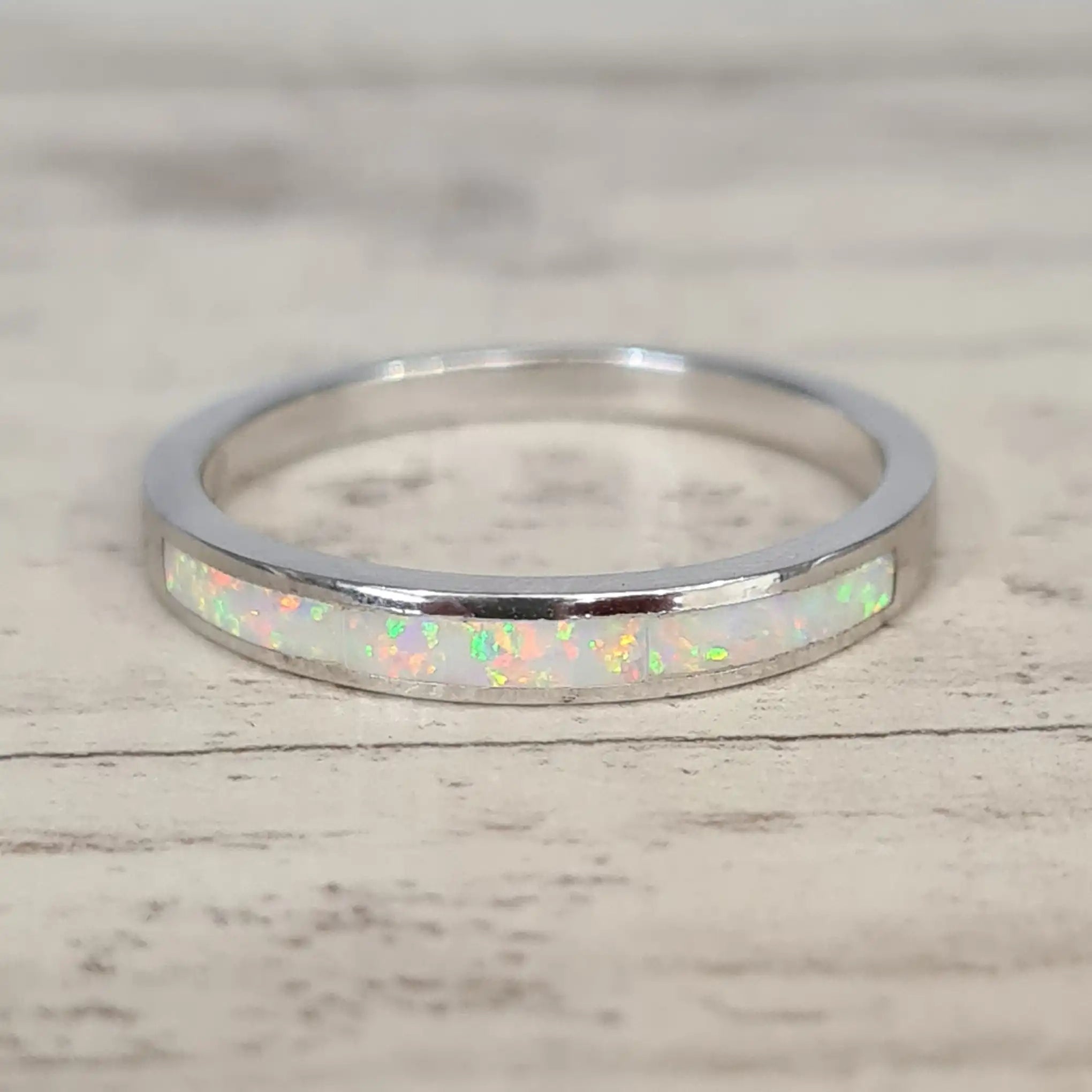 Sterling silver white opal ring - womens opal jewellery by Australian jewellery brands indie and Harper