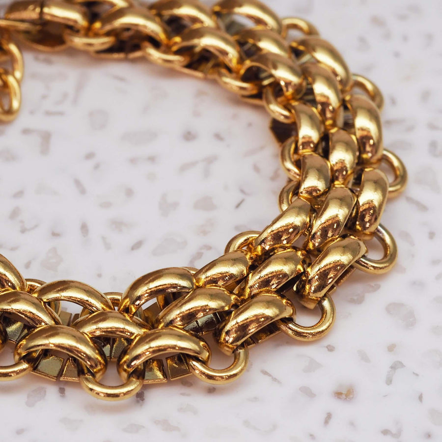 chunky gold Bracelet - womens waterproof gold jewellery Australia by Australian jewellery brands indie and Harper 