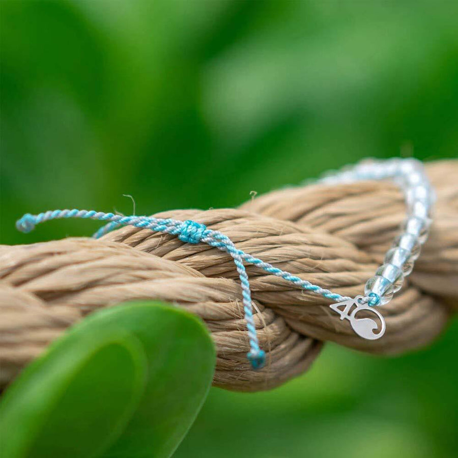 Light Blue 4Ocean Bracelet - recycled glass beaded bracelet by Australian jewellery brands indie and Harper