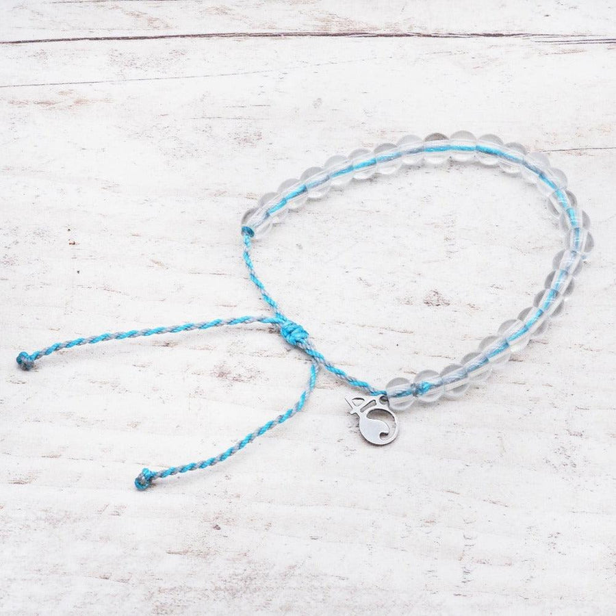 Light Blue 4Ocean Bracelet - recycled glass beaded bracelet by Australian jewellery brands indie and Harper