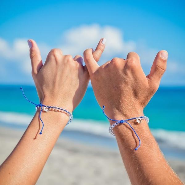 Blue 4Ocean Bracelet - recycled glass beaded bracelets by Australian jewellery brands indie and Harper