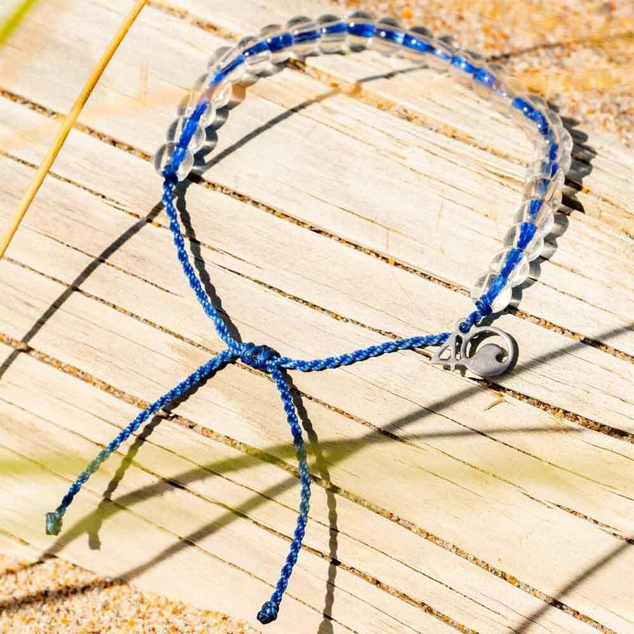 Blue 4Ocean Bracelet - recycled glass beaded bracelet by Australian jewellery brands indie and Harper