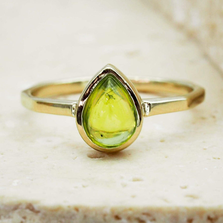 August Birthstone Peridot ring - Gold Rings by australian jewellery brand indie and Harper