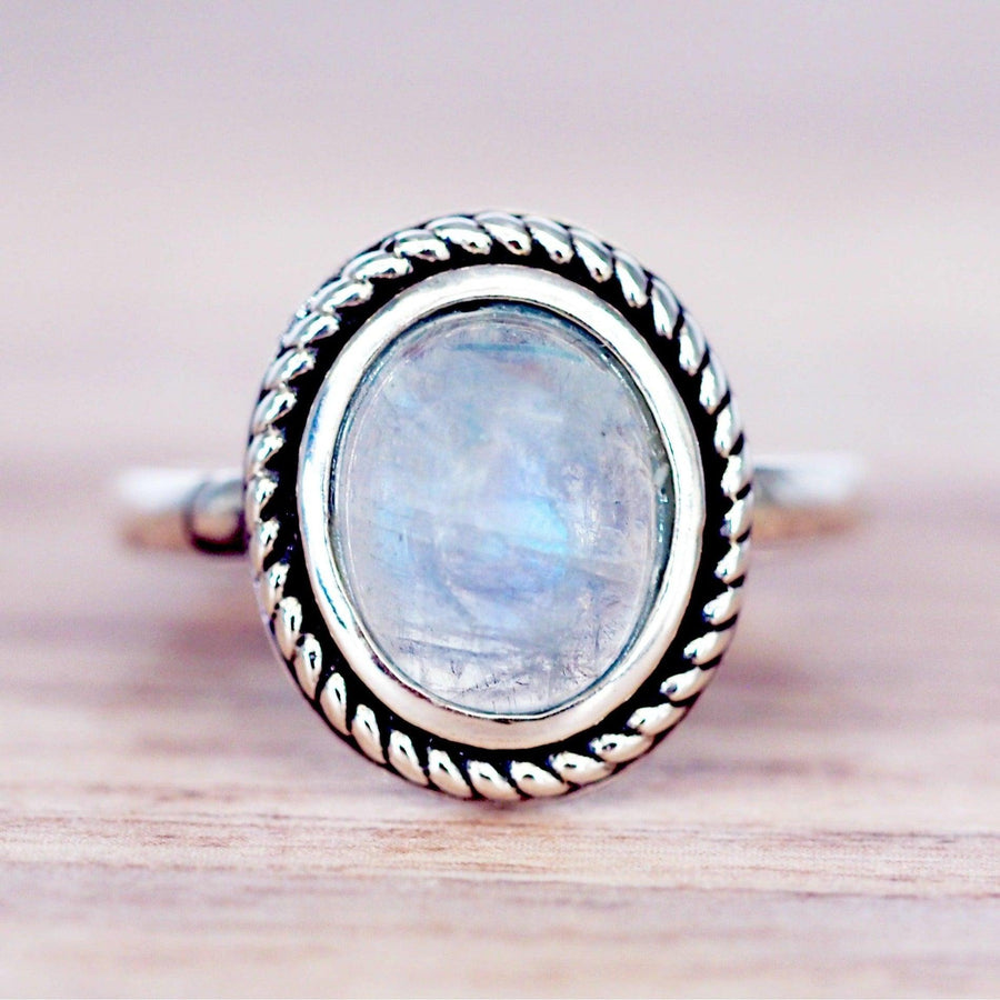 sterling silver Moonstone Ring - gemstoner jewellery by australian jewellery brands indie and harper