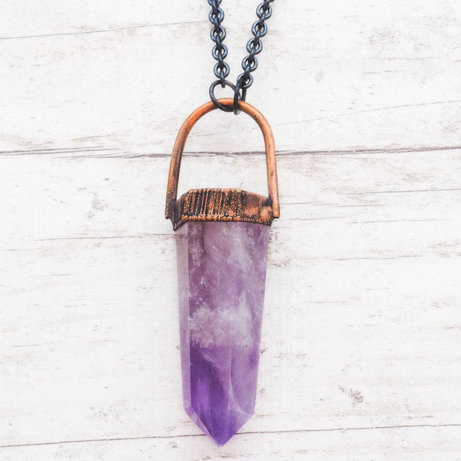 copper and Amethyst Necklace - womens amethyst jewellery by australian jewellery brands online indie and harper