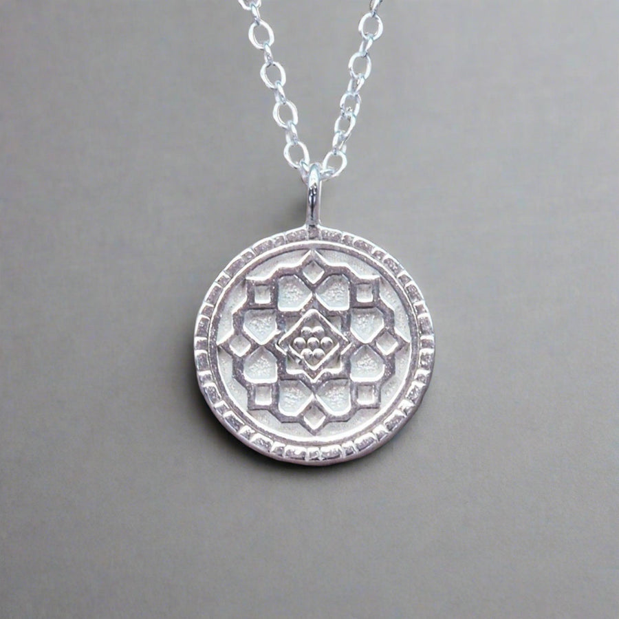 Dainty Mandala sterling silver Necklace - womens jewellery by Australian jewellery brands online indie and Harper 