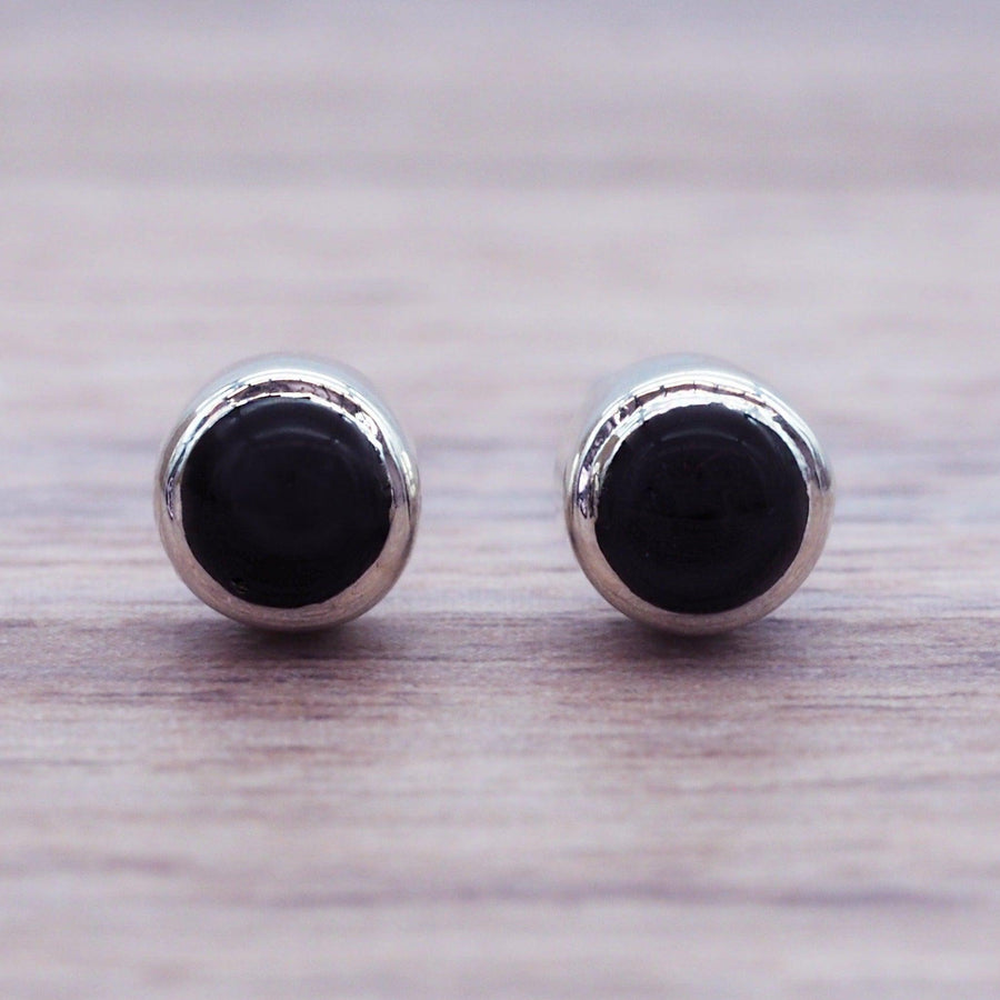 Dainty black Onyx earrings - womens jewellery by Australian jewellery brands indie and Harper