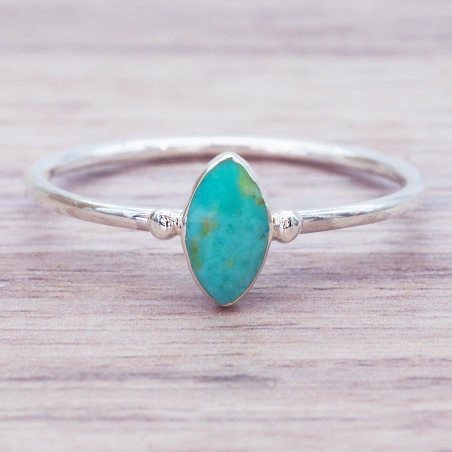 sterling silver dainty turquoise ring - turquoise jewellery by australian jewellery brands indie and Harper