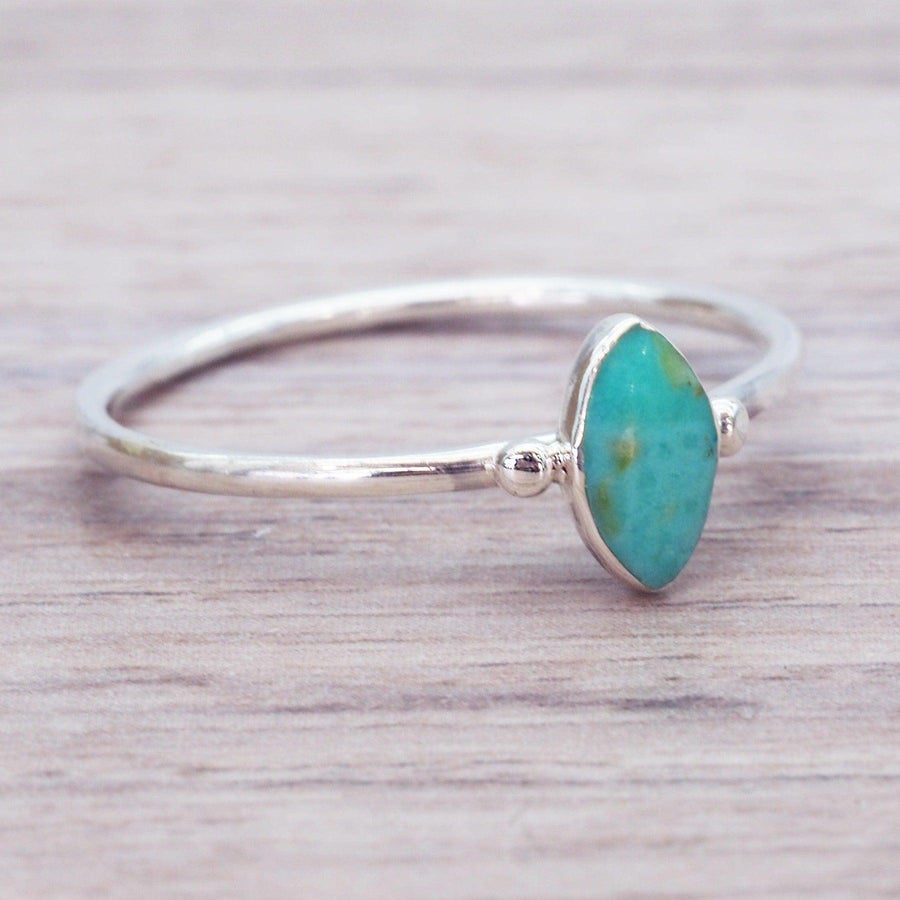 sterling silver dainty turquoise ring - turquoise jewellery by australian jewellery brands indie and Harper