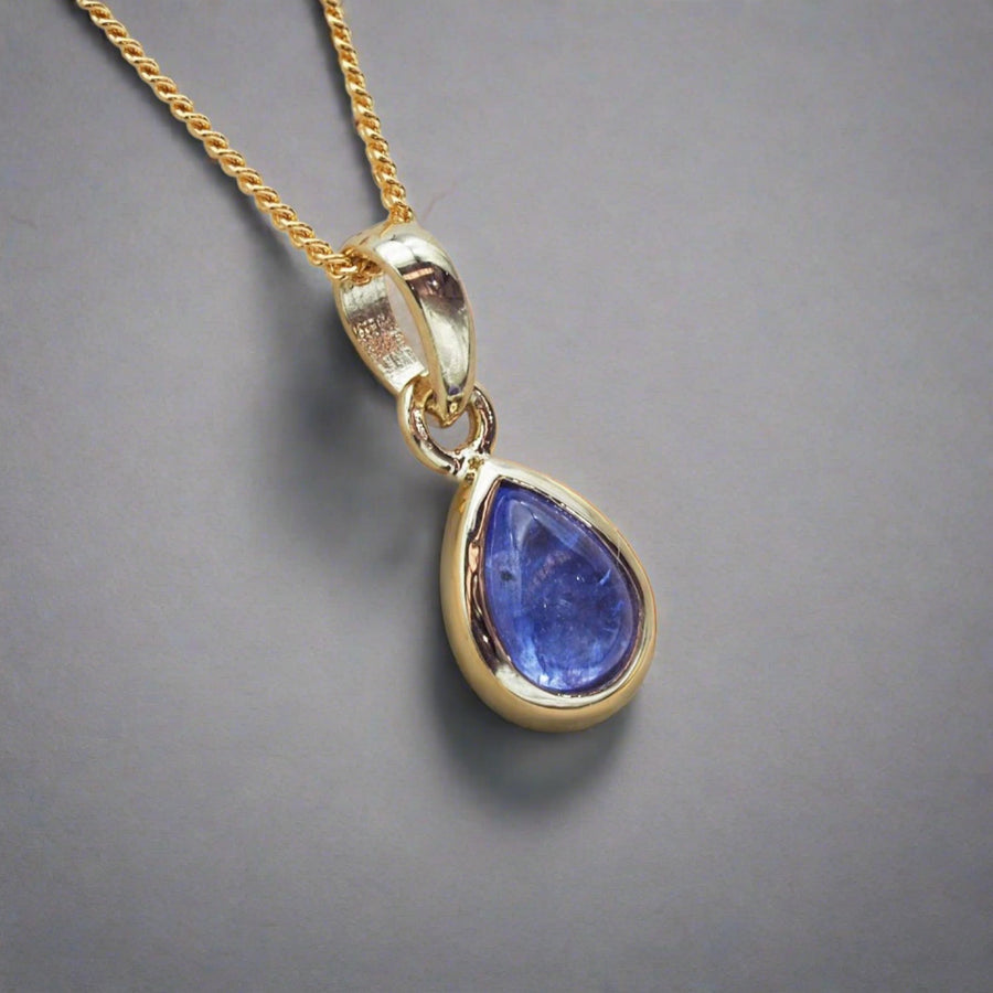 December Birthstone Necklace - gold Tanzanite necklace - December birthstone jewellery by women’s jewelry online brand indie and Harper