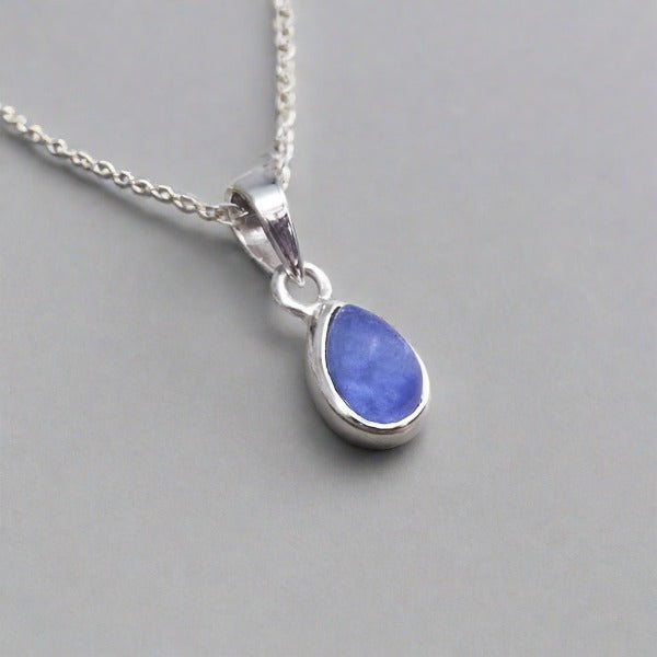 December Birthstone Necklace - Sterling silver Tanzanite necklace - December birthstone jewellery by women’s jewelry online brand indie and Harper