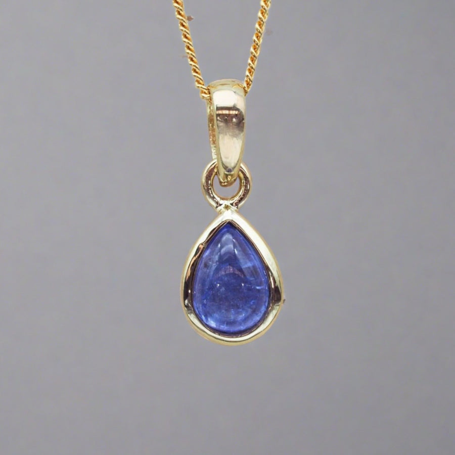 December Birthstone Necklace - gold Tanzanite necklace - December birthstone jewellery by women’s jewelry online brand indie and Harper