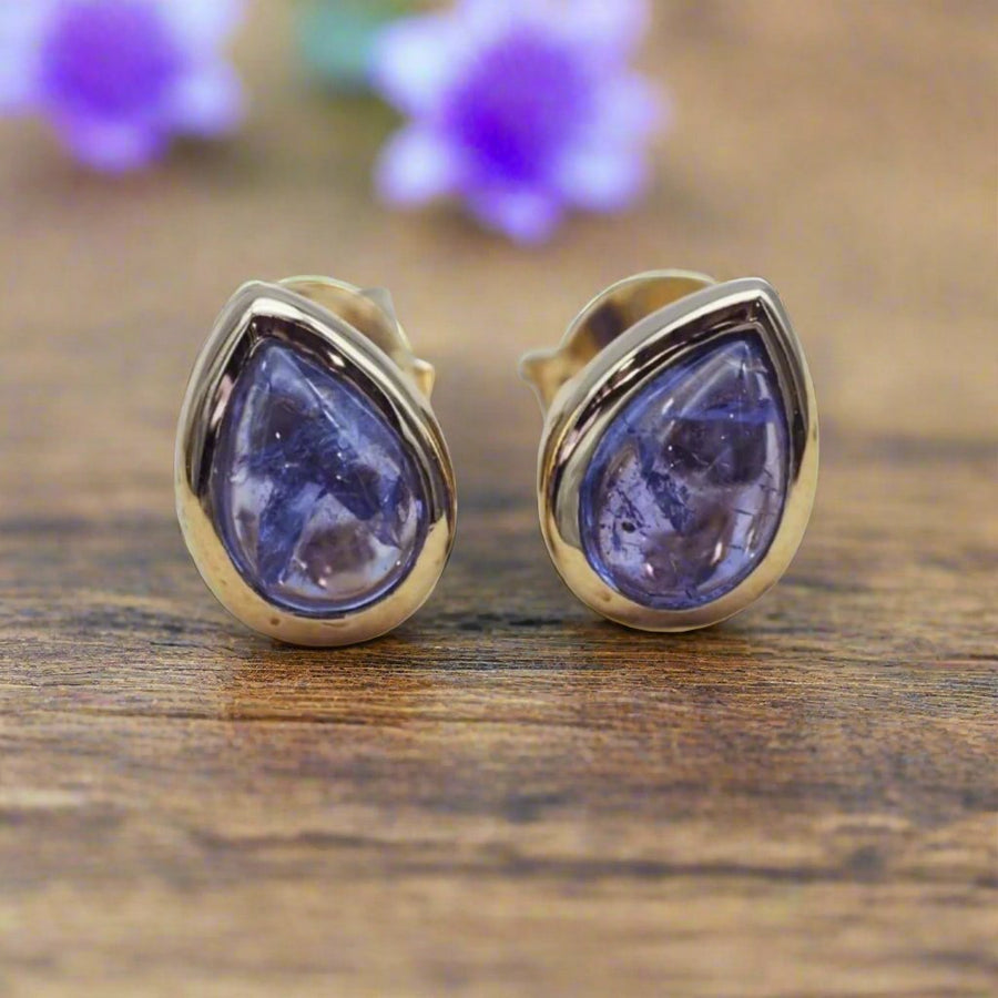 December Birthstone Tanzanite earrings - gold jewellery by Australian jewellery brands indie and harper 