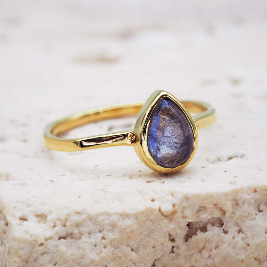 december birthstone tanzanite ring - gold rings by australian jewellery brand indie and harper