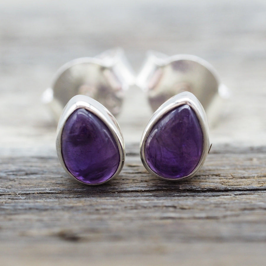 February Birthstone Sterling silver Amethyst earrings by australian jewellery brands indie and harper