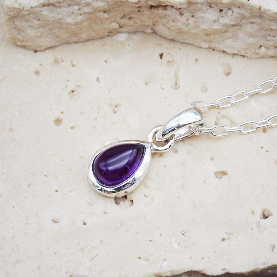 february birthstone Sterling silver amethyst necklace by australian jewellery brands online indie and Harper 