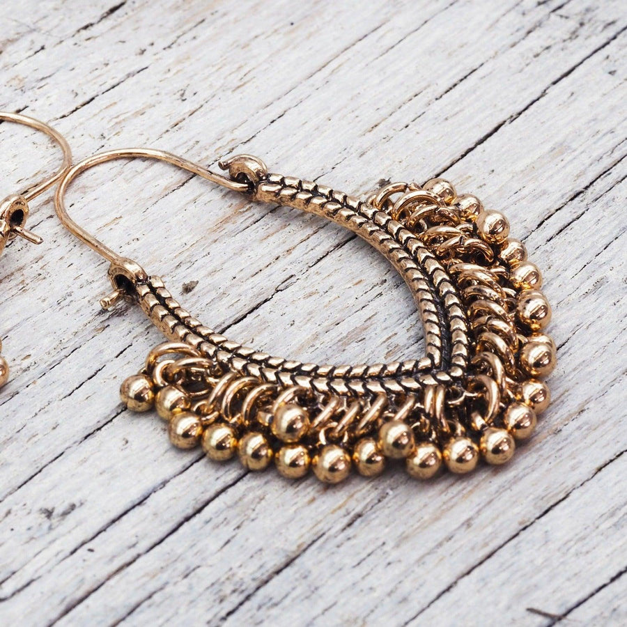 Gold Boho Earrings - womens boho jewellery by Australian jewellery brand indie and harper