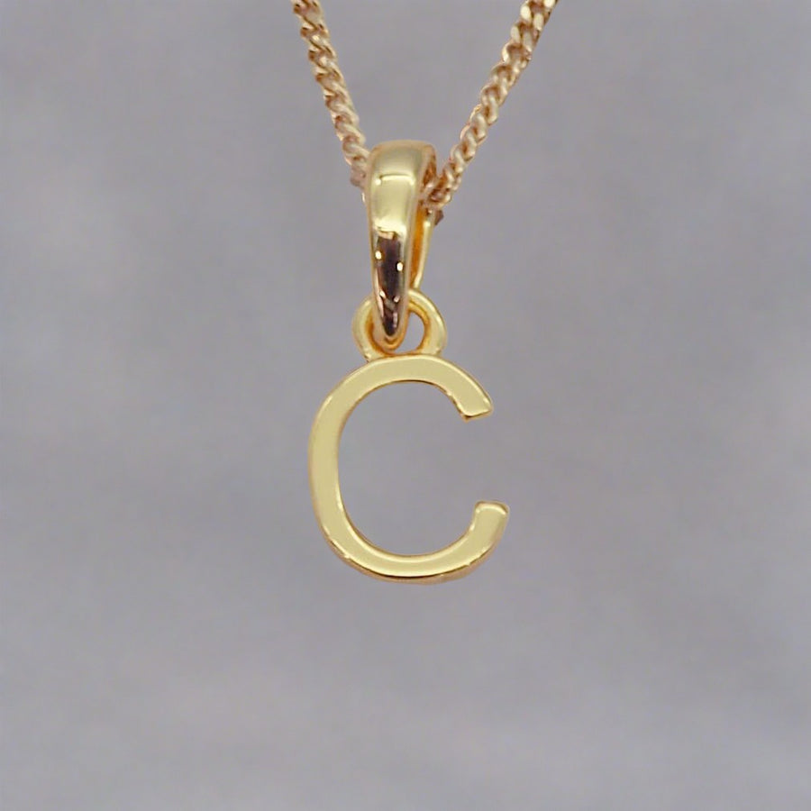 gold initial c necklace - gold initial necklace by womens gold jewellery brands indie and harper