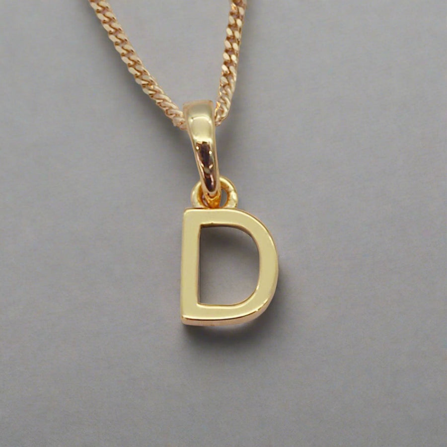 gold initial d necklace - gold initial necklace by womens gold jewellery brands indie and harper