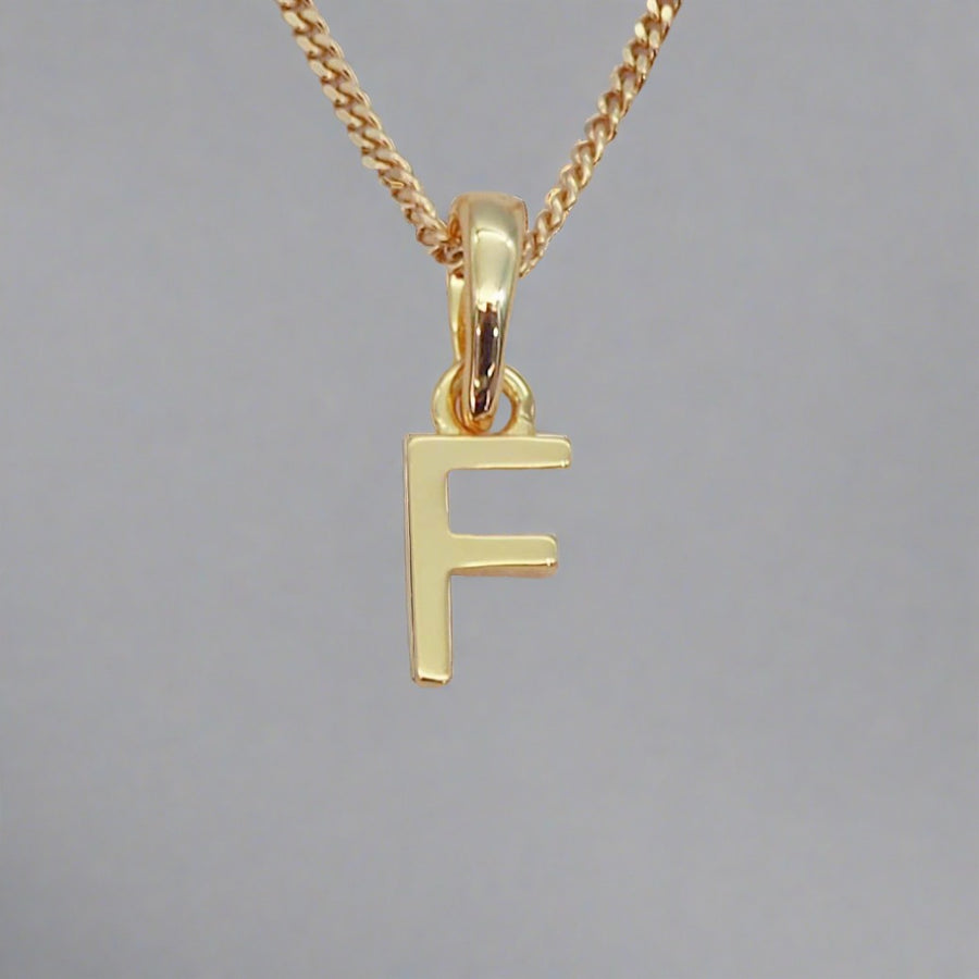 gold initial f necklace - gold initial necklace by womens gold jewellery brands indie and harper