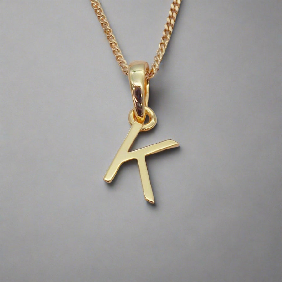 gold initial k necklace - gold initial necklace by womens gold jewellery brands indie and harper