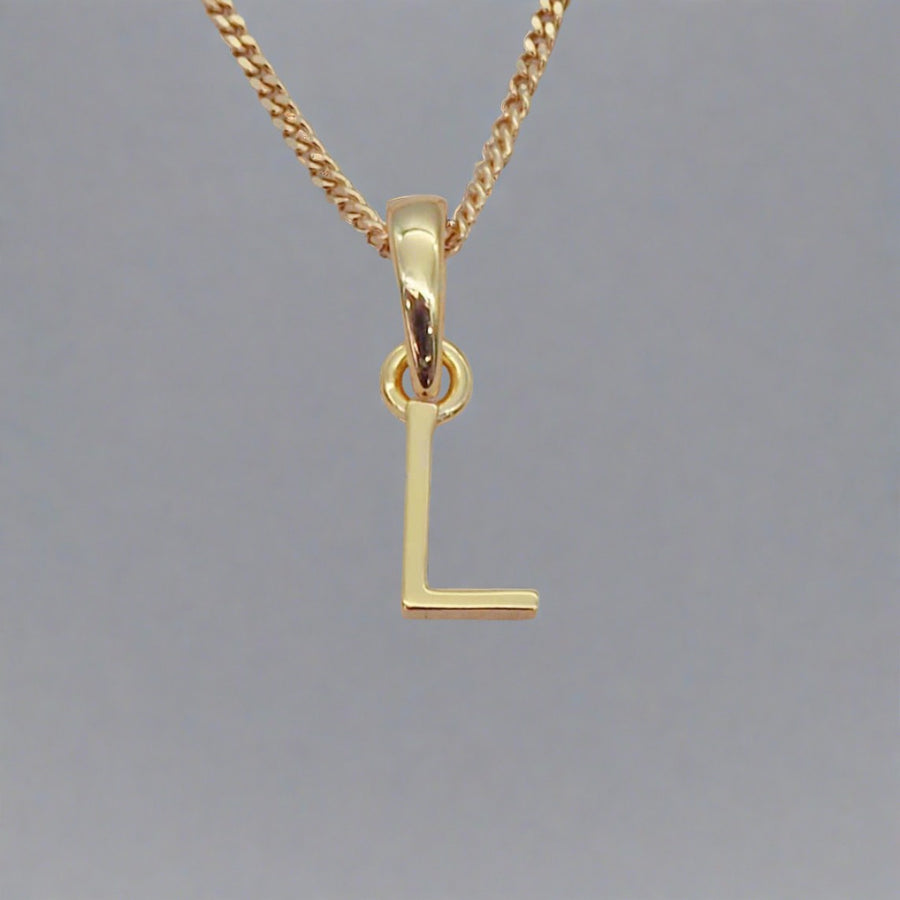 gold initial l necklace - gold initial necklace by womens gold jewellery brands indie and harper