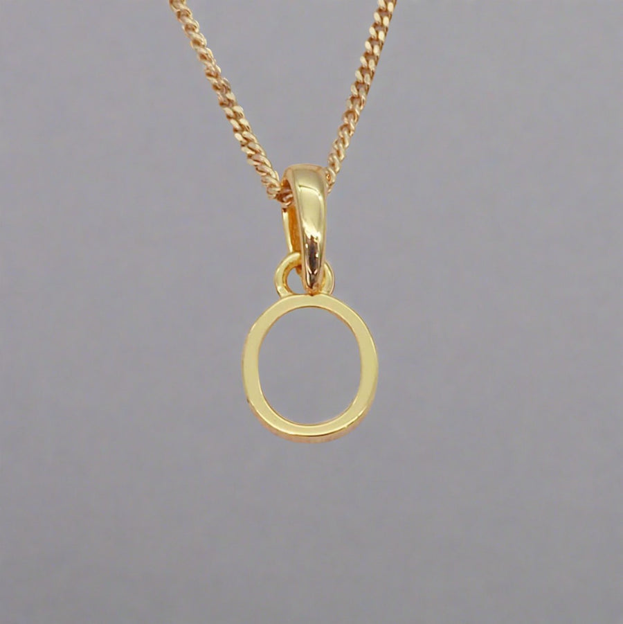 gold initial 0 necklace - gold initial necklace by womens gold jewellery brands indie and harper