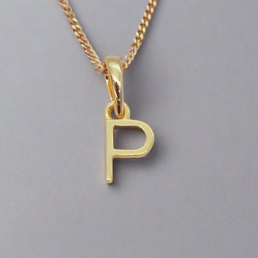 gold initial p necklace - gold initial necklace by womens gold jewellery brands indie and harper