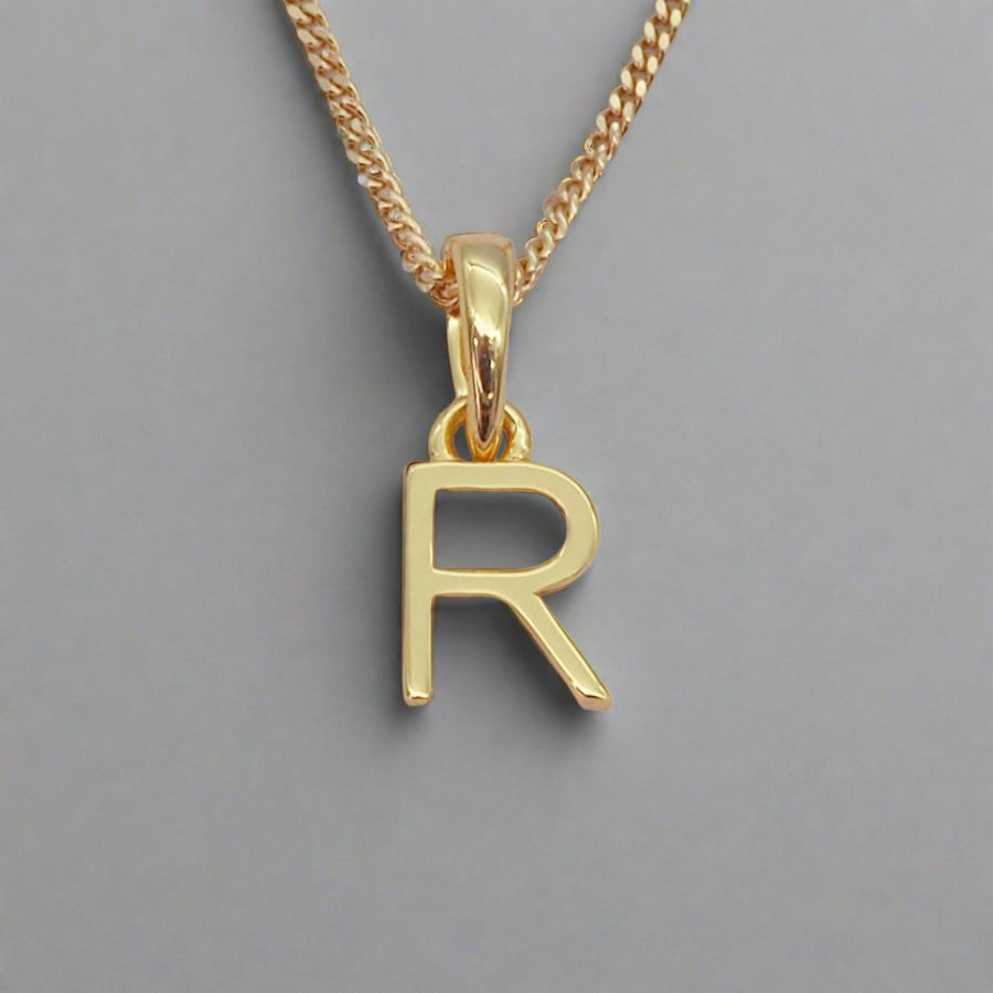 gold initial r necklace - gold initial necklace by womens gold jewellery brands indie and harper