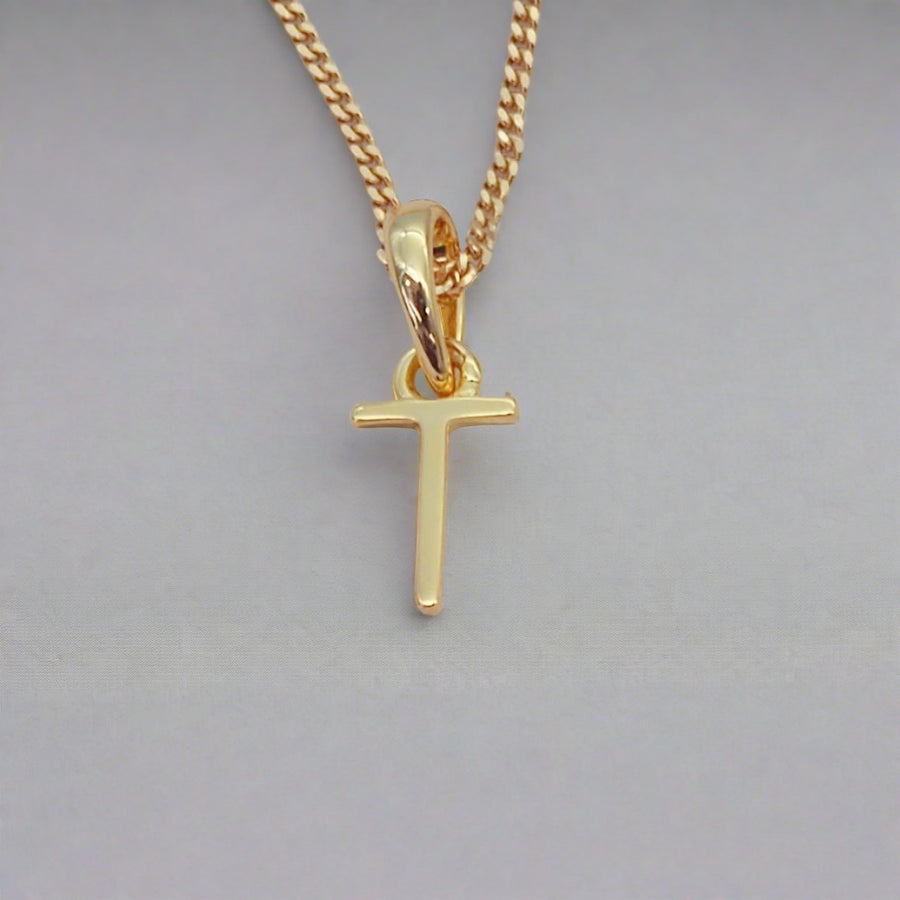 gold initial t necklace - gold initial necklace by womens gold jewellery brands indie and harper