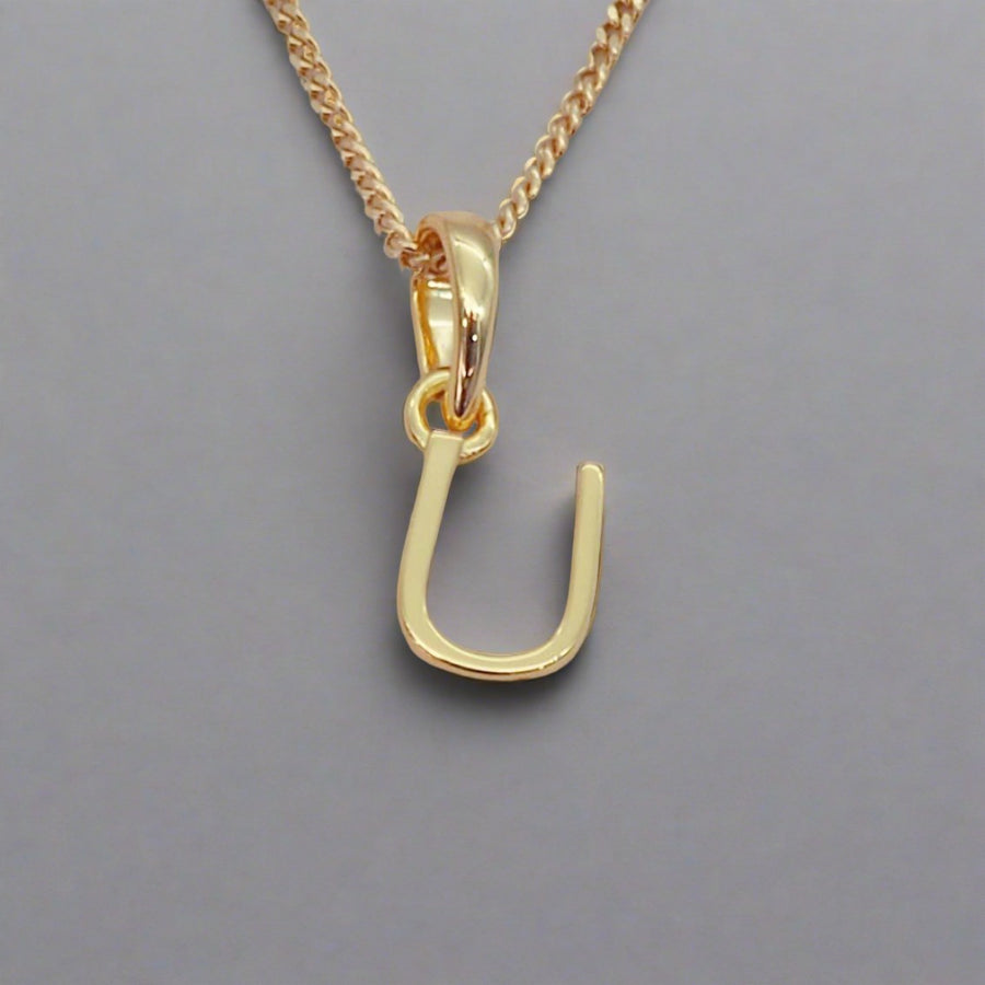 gold initial u necklace - gold initial necklace by womens gold jewellery brands indie and harper