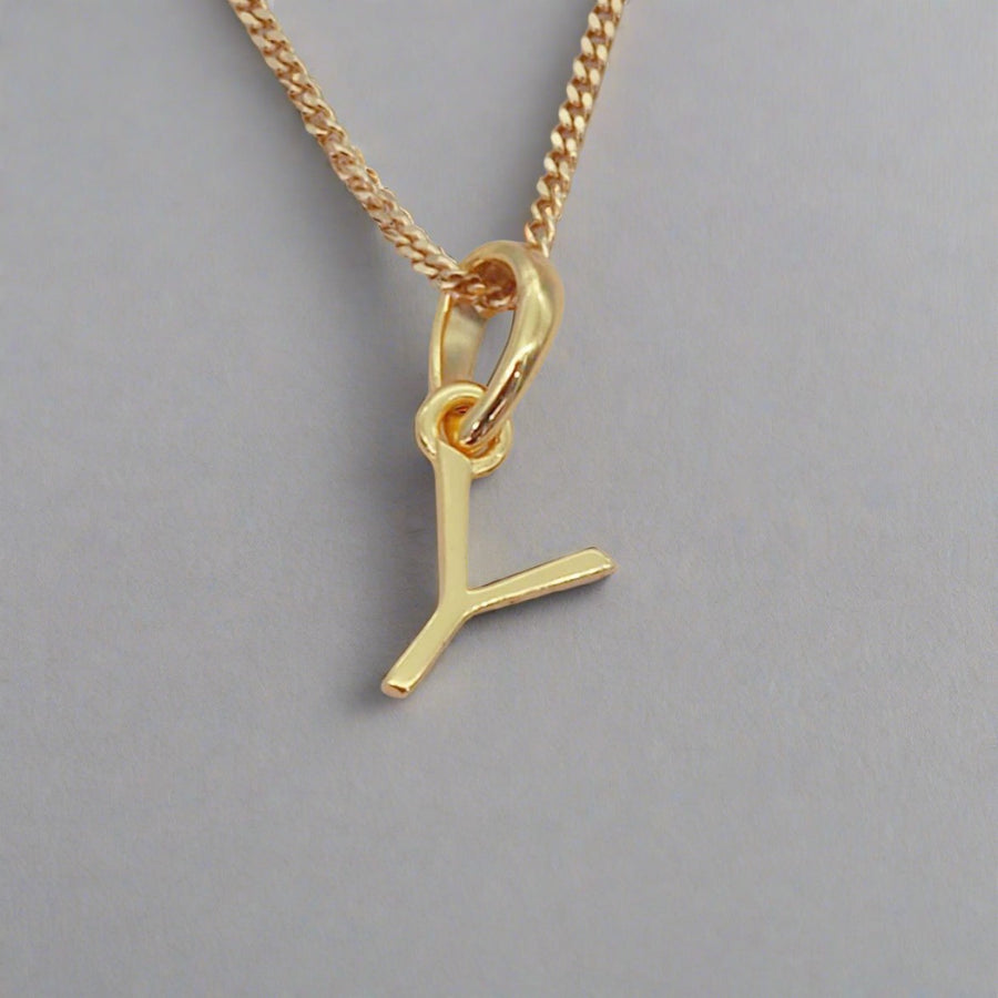 gold initial y necklace - gold initial necklace by womens gold jewellery brands indie and harper