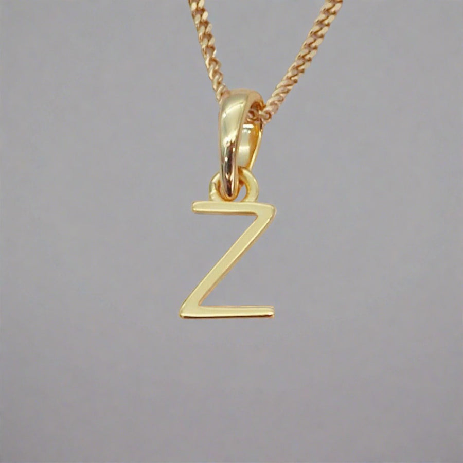 gold initial z necklace - gold initial necklace by womens gold jewellery brands indie and harper