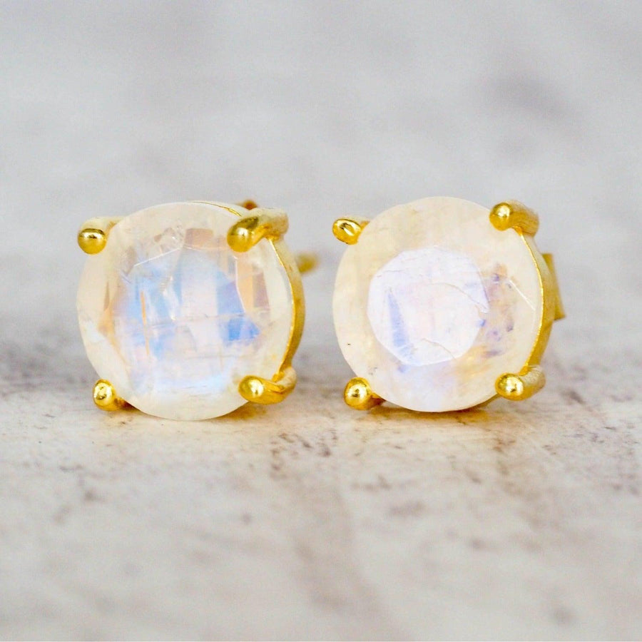 Gold Moonstone earrings - womens jewellery by Australian jewellery brands indie and harper