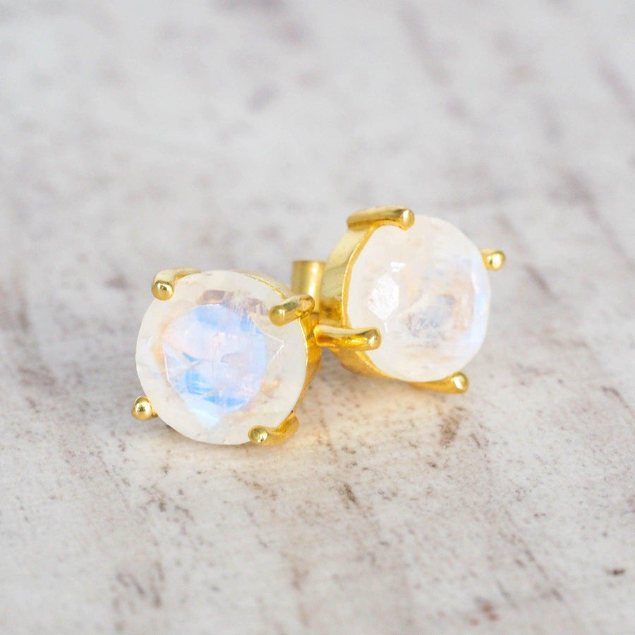 Gold Moonstone earrings - womens jewellery by Australian jewellery brands indie and harper