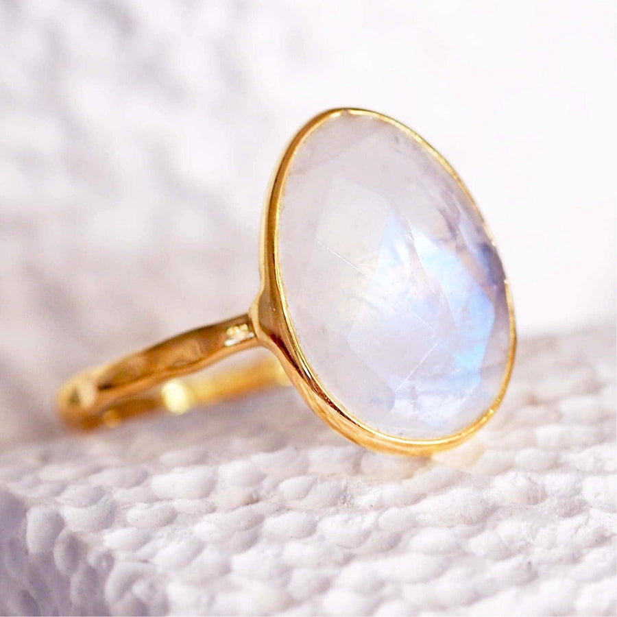 Gold Moonstone Ring - womens gold jewellery by australian jewellery brands online indie and harper