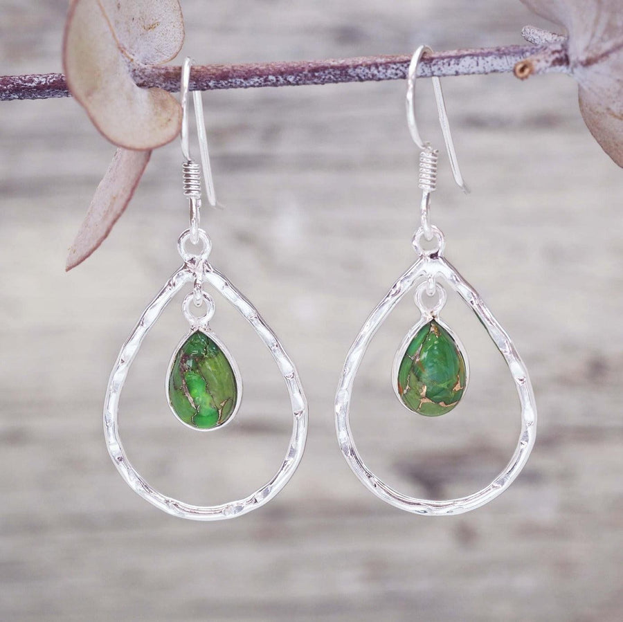 Green Turquoise Earrings - boho jewellery by Australian jewellery brands online indie and harper