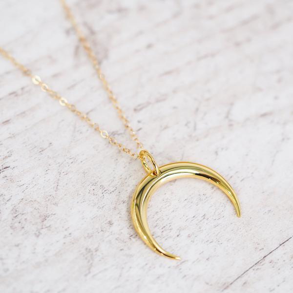 Half moon Gold Necklace - womens gold jewellery australia by australian jewellery brands indie and Harper