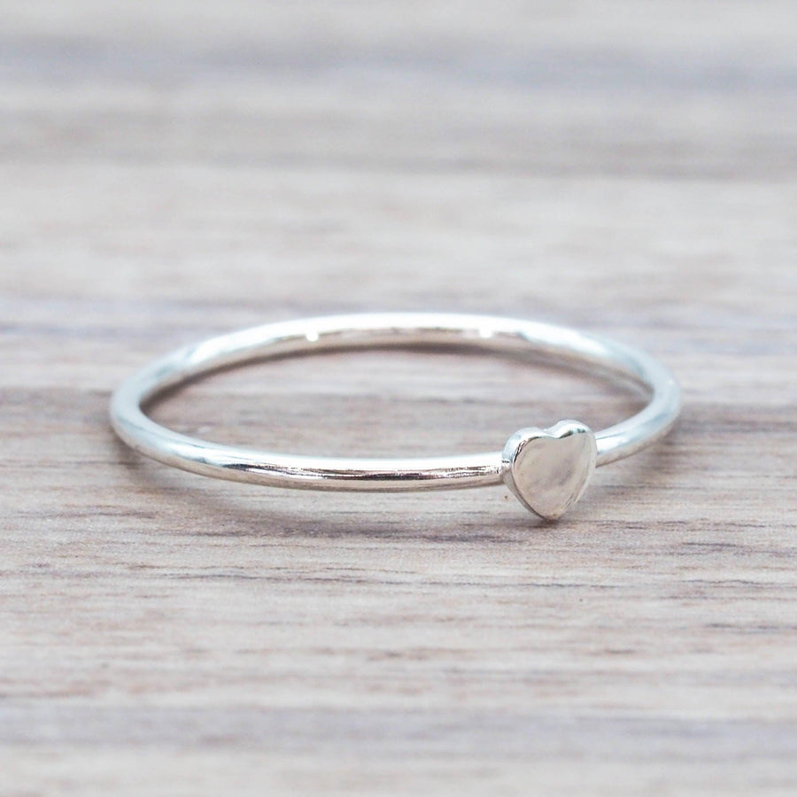 heart dainty sterling silver ring - promise rings and womens jewellery by australian jewellery brands online indie and Harper