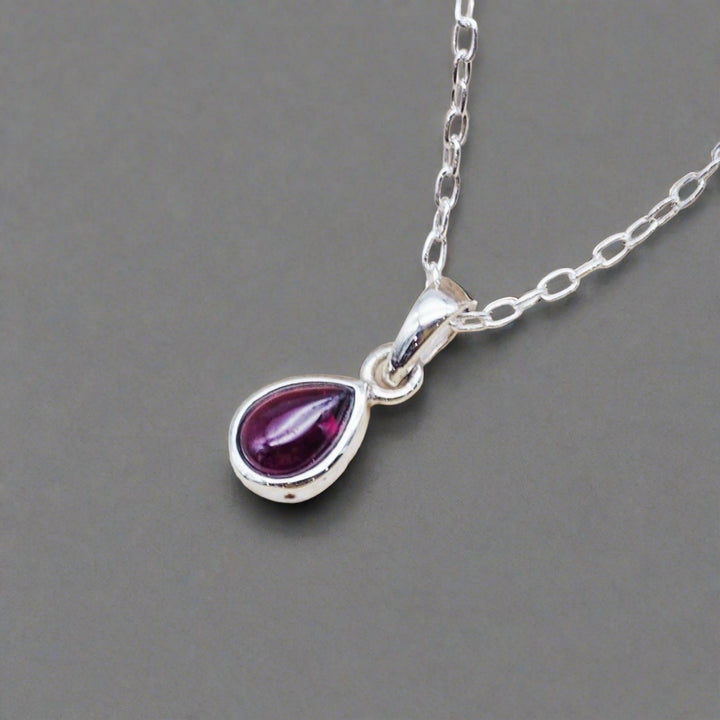 January Birthstone Sterling silver Garnet necklace by Australian jewellery brands online indie and Harper 