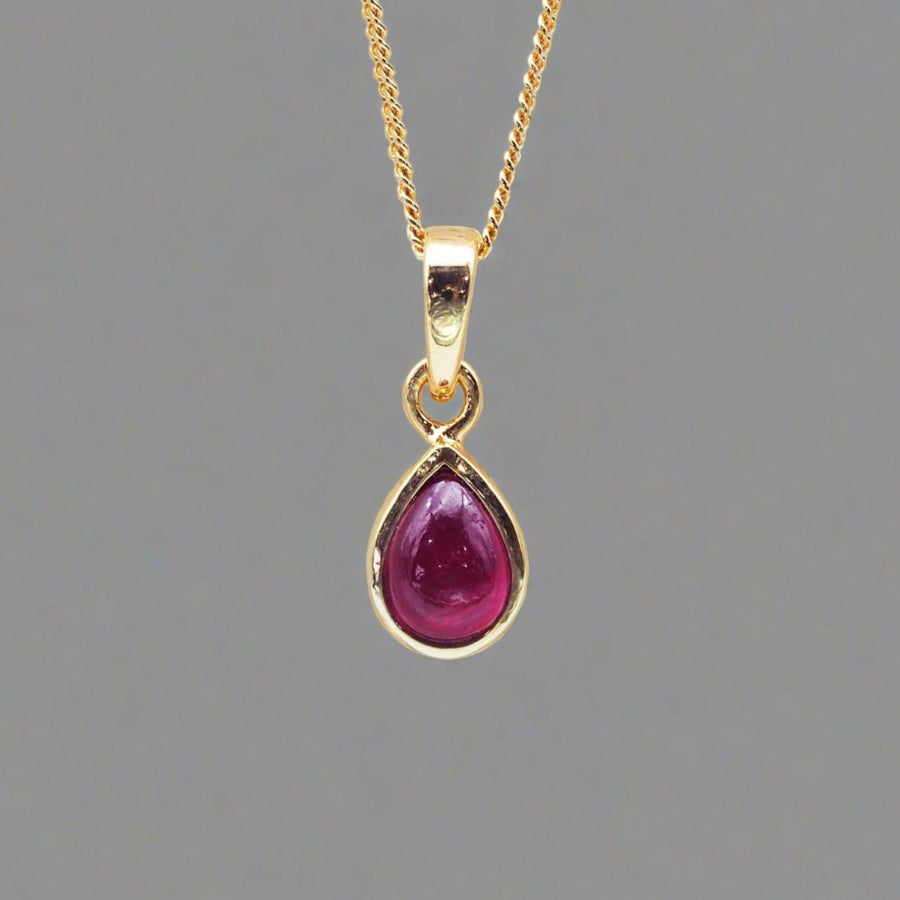 January Birthstone Gold Garnet necklace - garnet jewellery by australian jewellery brands online indie and Harper 