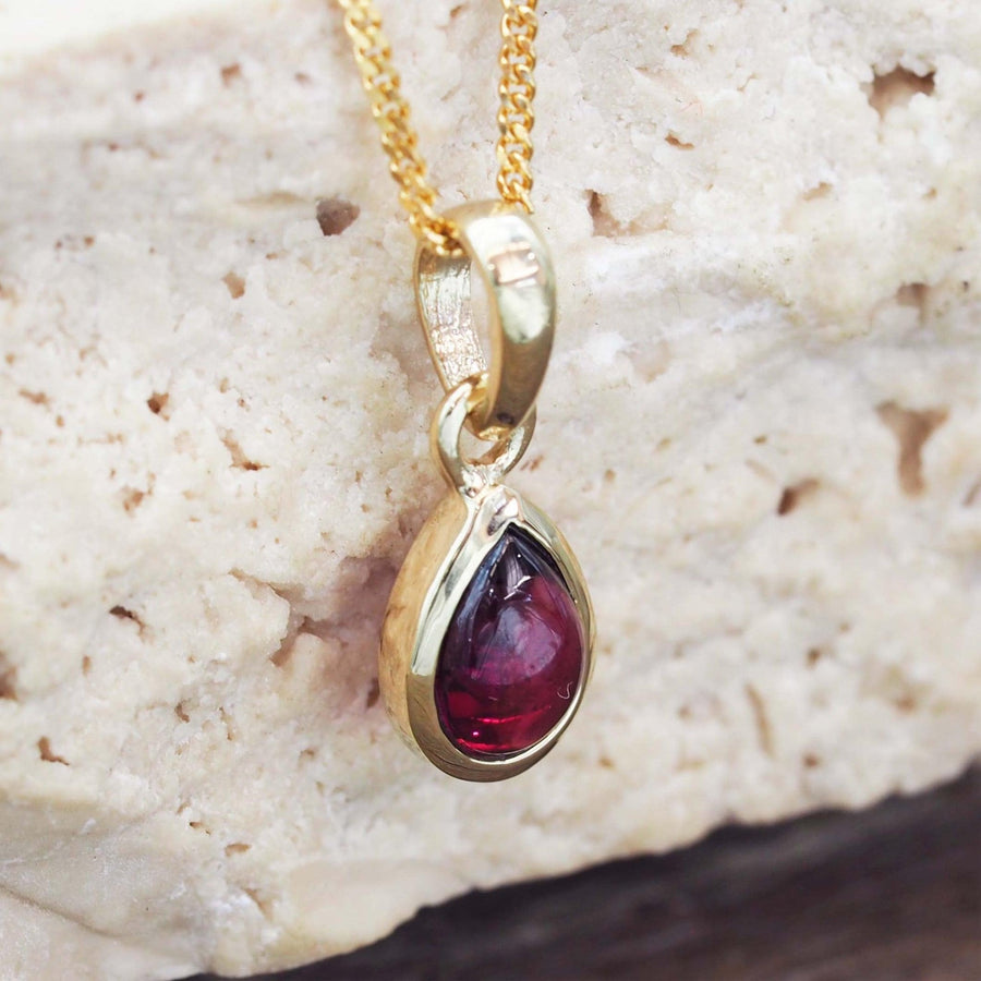 July birthstone ruby necklace - Gold Necklace by Australian jewellery brand indie and harper