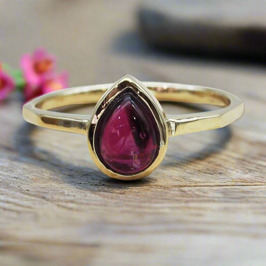 July Birthstone Ruby Ring - Gold Rings by australian jewellery brand indie and harper