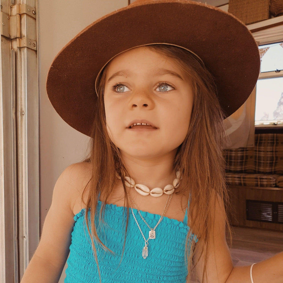 Kids Rose Quartz Necklace - womens rose quartz jewellery by australian jewellery brands indie and harper