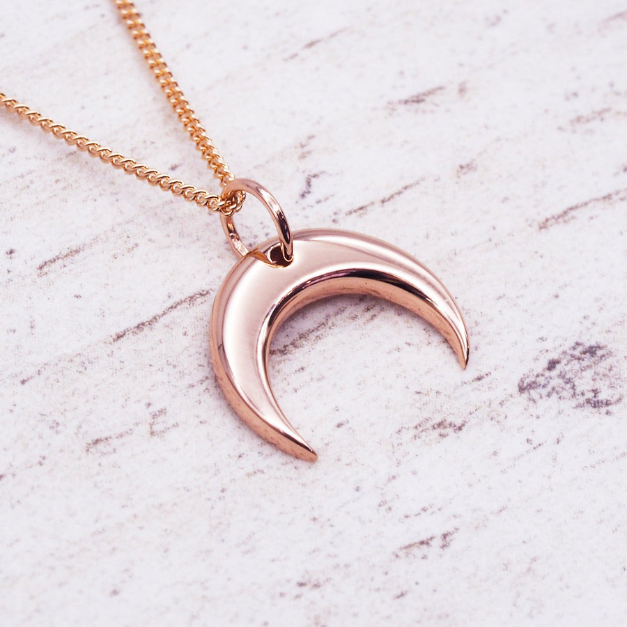 Dainty half moon Rose Gold Necklace - womens rose gold jewellery Australia - Australian jewellery brand 