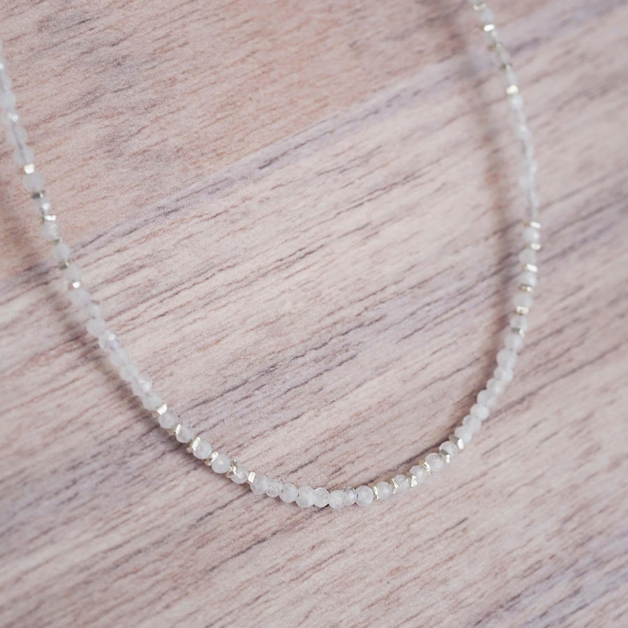 Moonstone beaded necklace - womens moonstone jewellery by australian jewellery brands indie and harper