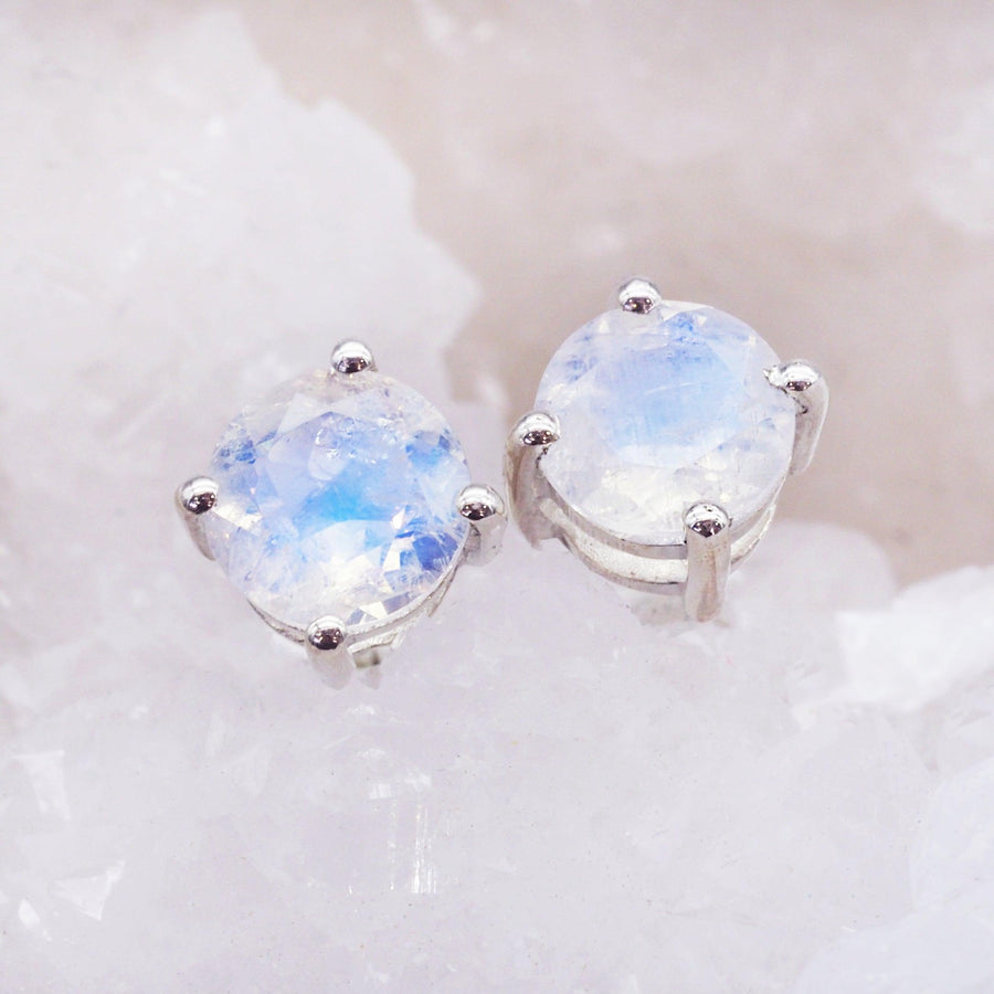 sterling silver Moonstone Earrings - womens moonstone jewellery australia - australian jewellery online by indie and harper