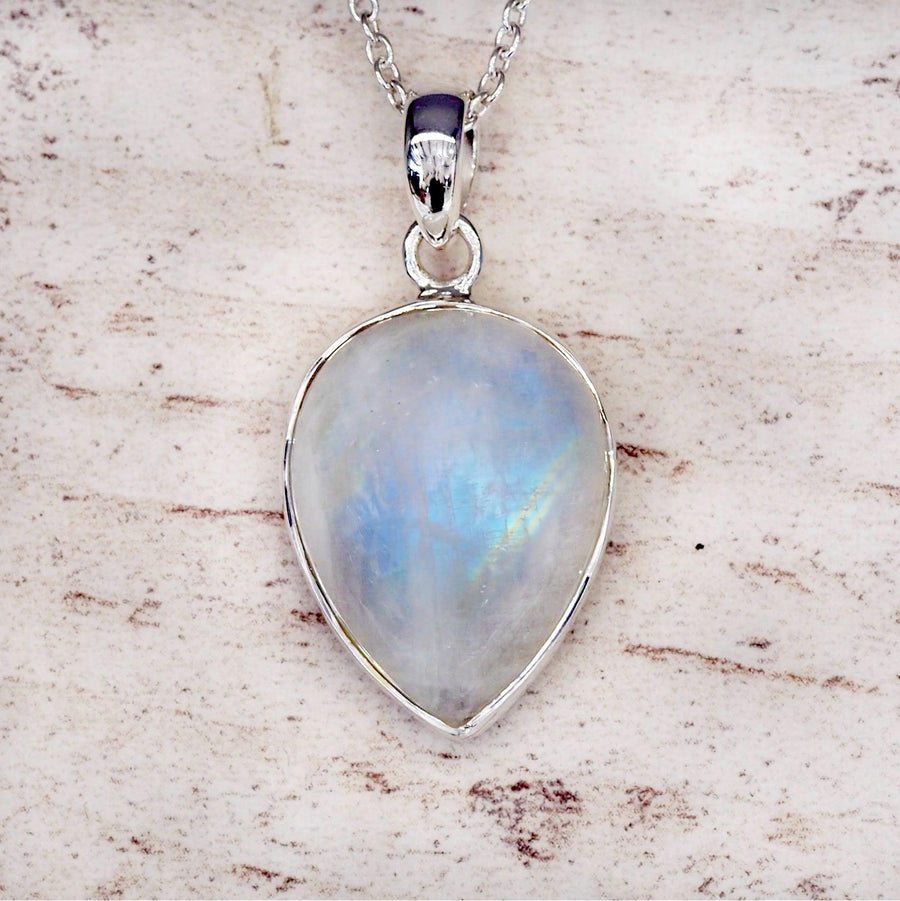 sterling silver moonstone neckace - moonstone jewellery by Australian jewellery brands indie and harper